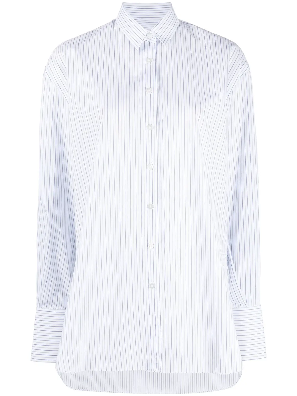 Finamore 1925 Napoli striped-print spread-collar shirt