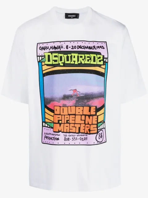 DSQUARED2 graphic-print cotton T-shirt