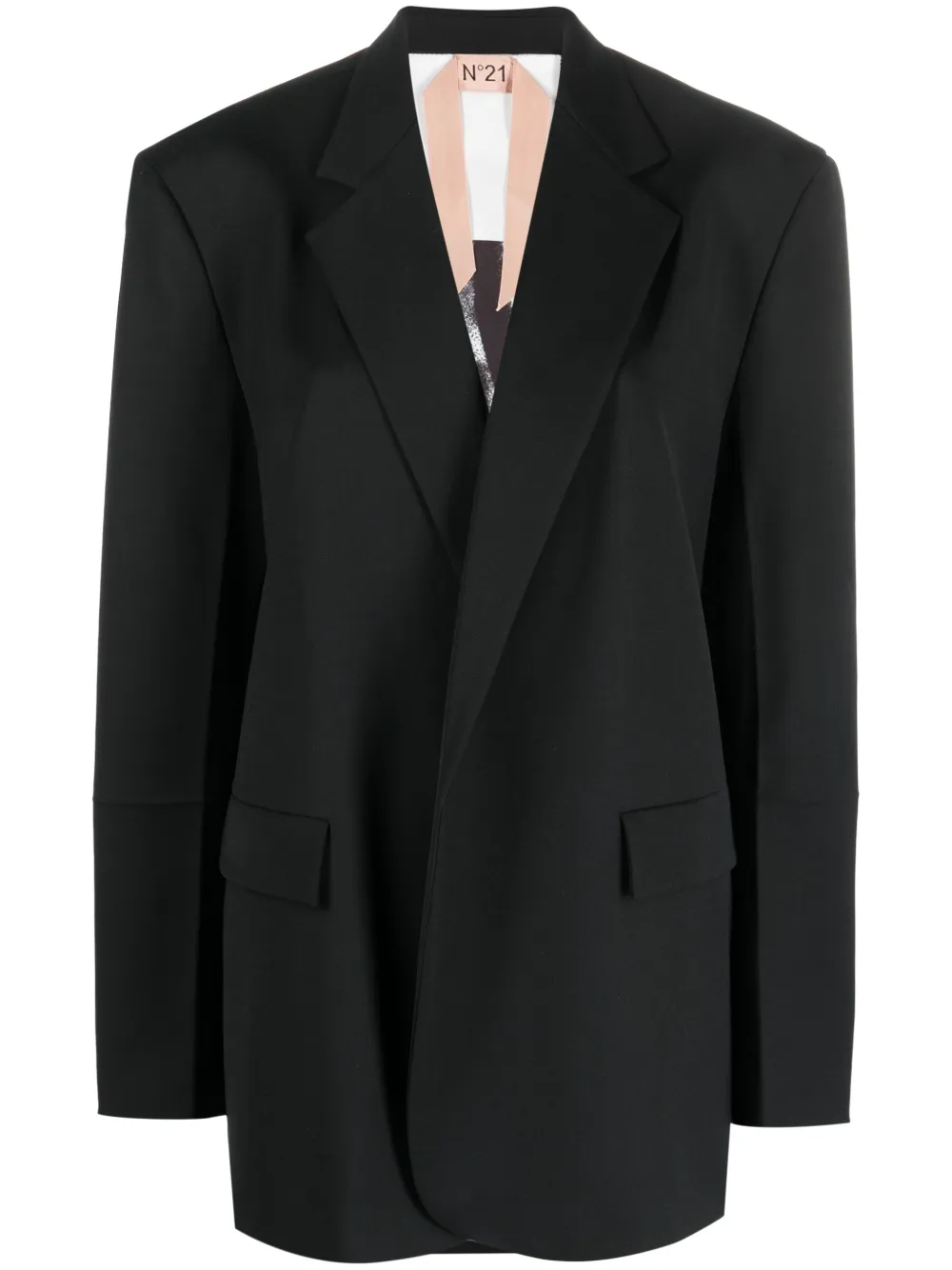Nº21 oversize open-front blazer - Black