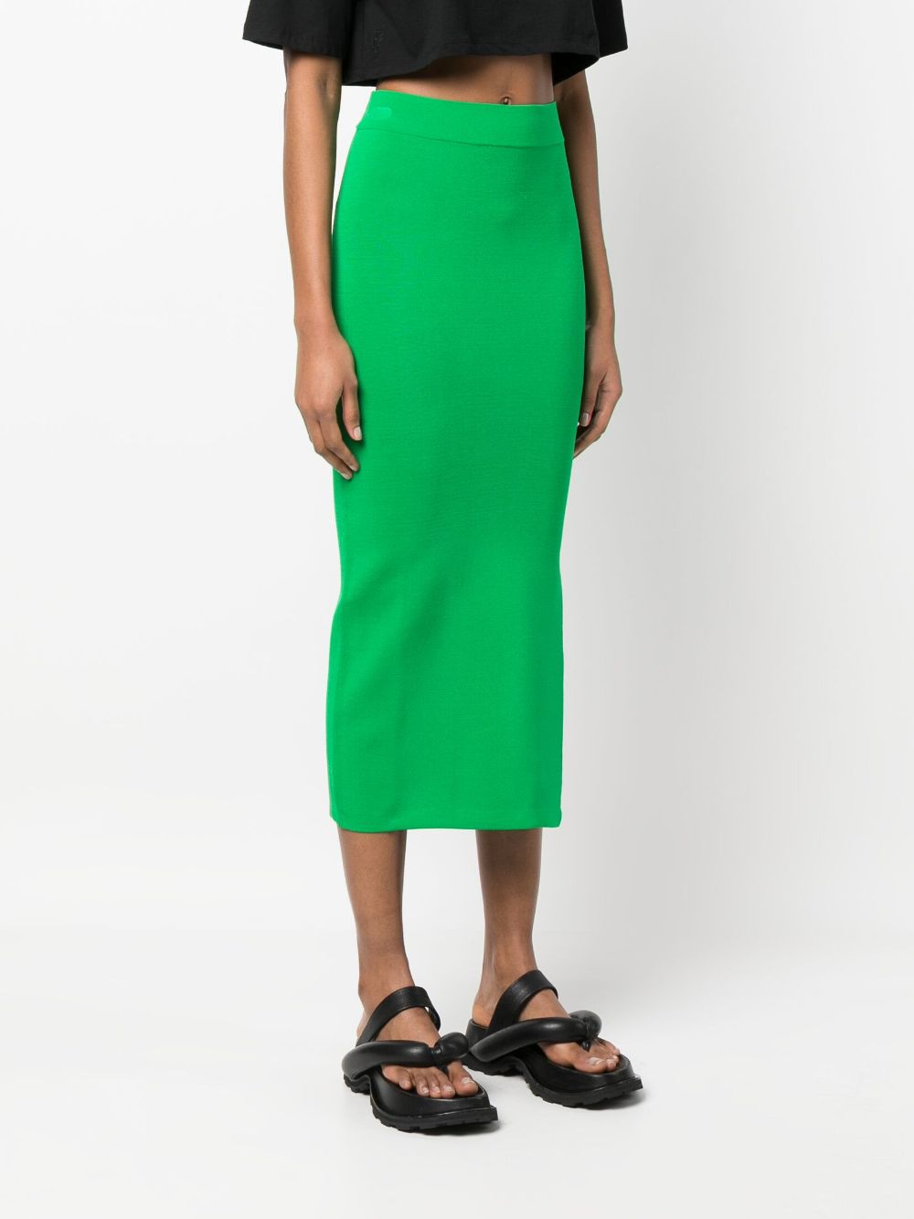 Essentiel Antwerp Dova Slit Detail Midi Skirt Farfetch