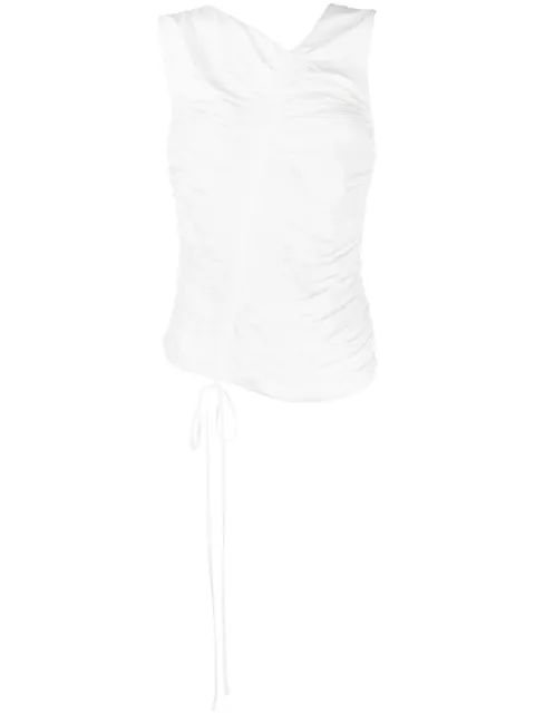 Nº21 blusa sin mangas con detalle fruncido