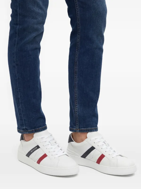 Moncler faux-leather Sneakers | White | FARFETCH