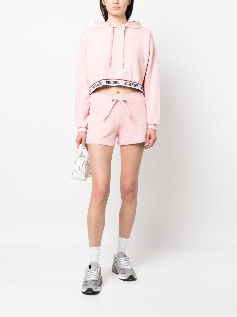 Moschino Shorts met logoprint - Roze