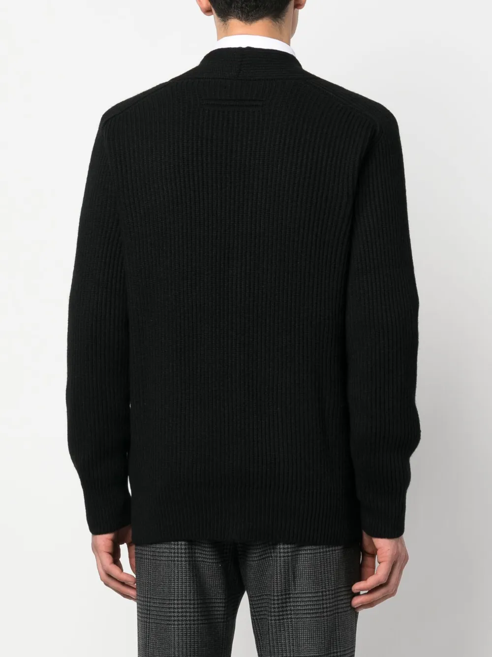 ZEGNA CHUNKY RIBBED-KNIT CARDIGAN 