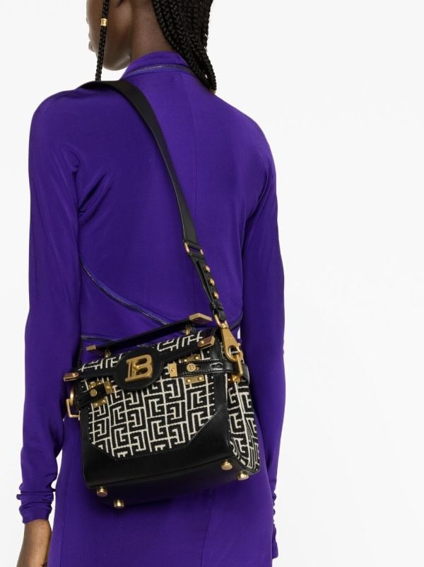 Balmain purple Small B-Buzz Top Handle Bag