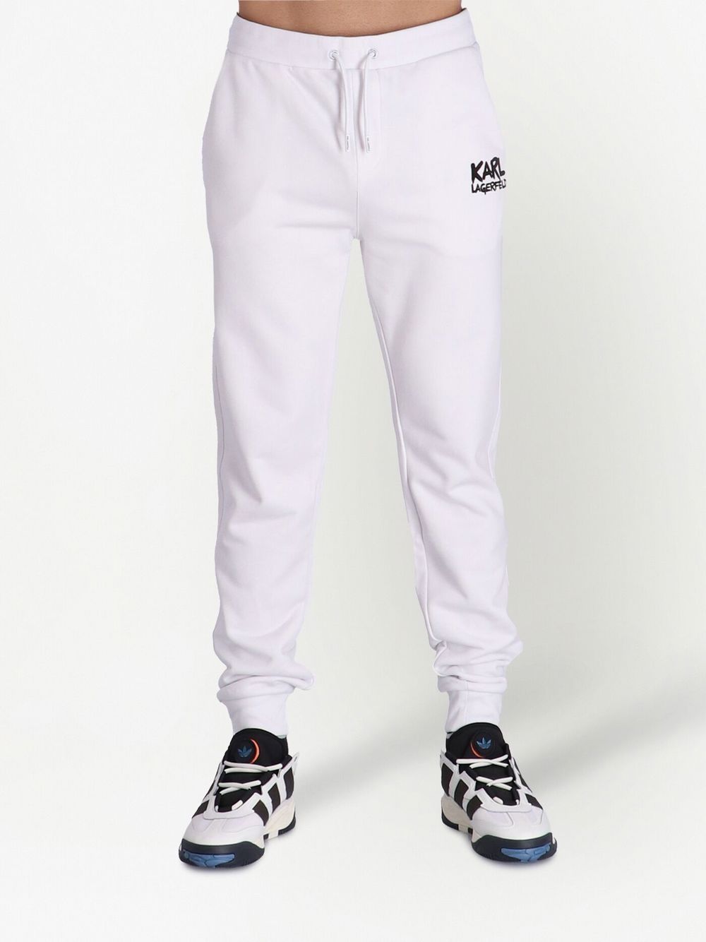 Shop Karl Lagerfeld Logo-print Track Pants In 10