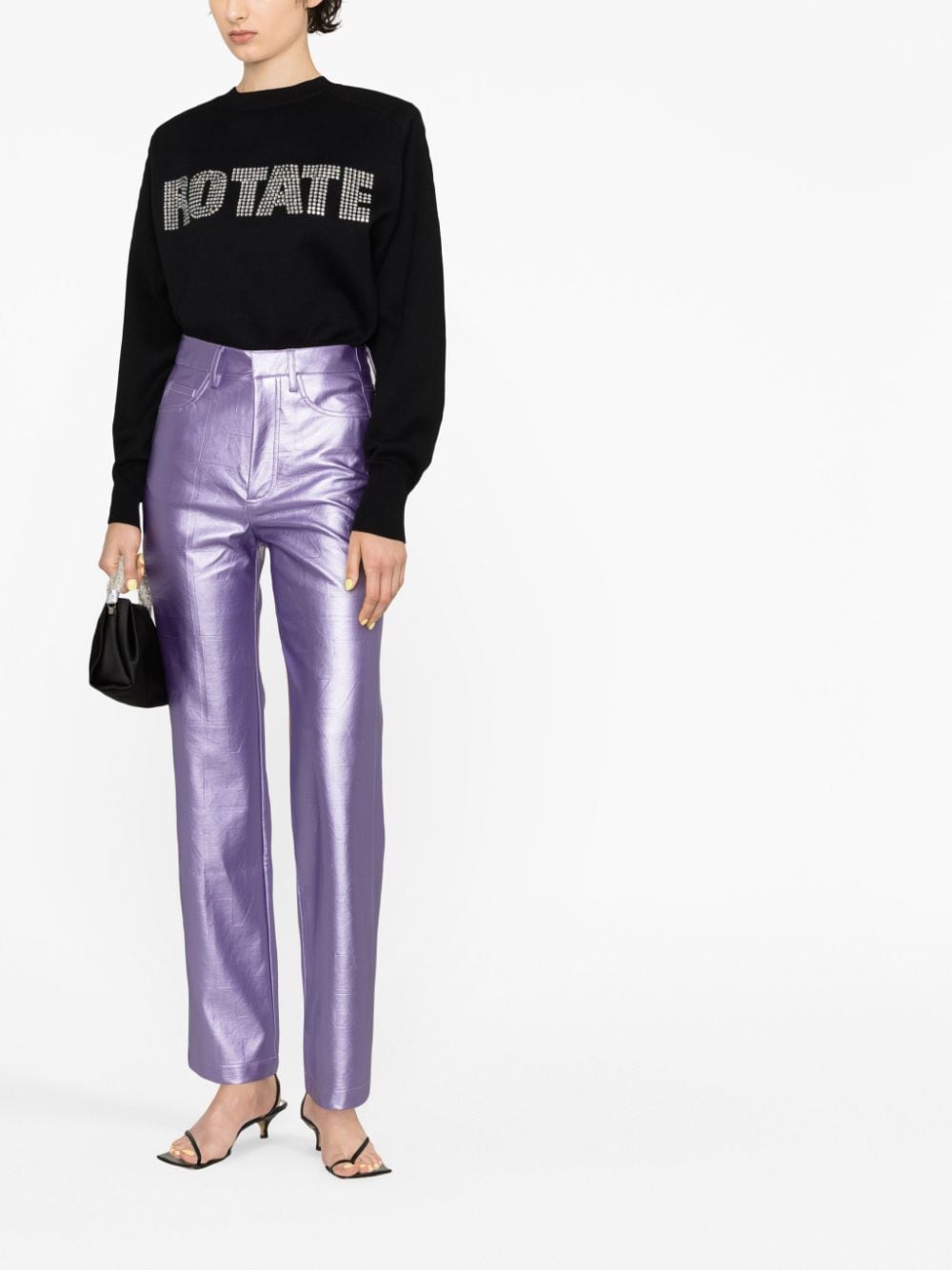 ROTATE Metallic broek - Paars