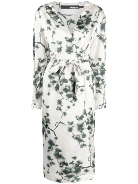 ROTATE BIRGER CHRISTENSEN abstract floral-print midi dress