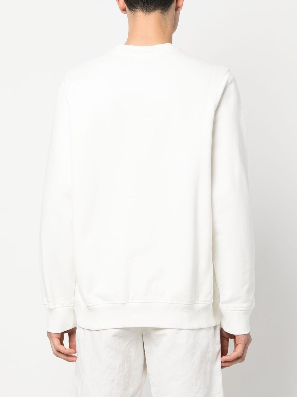 Shop Casablanca Striped Long-sleeve Sweatshirt In Weiss