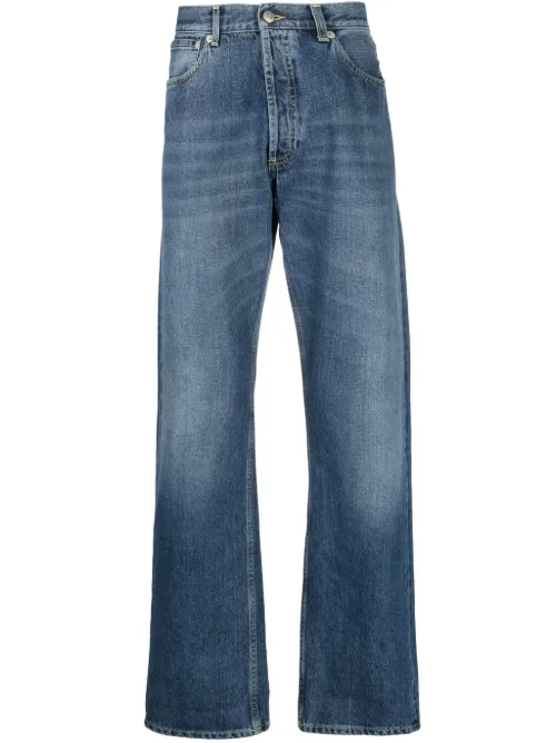 Jean droit à détail d'appliqué - Alexander McQueen - Modalova