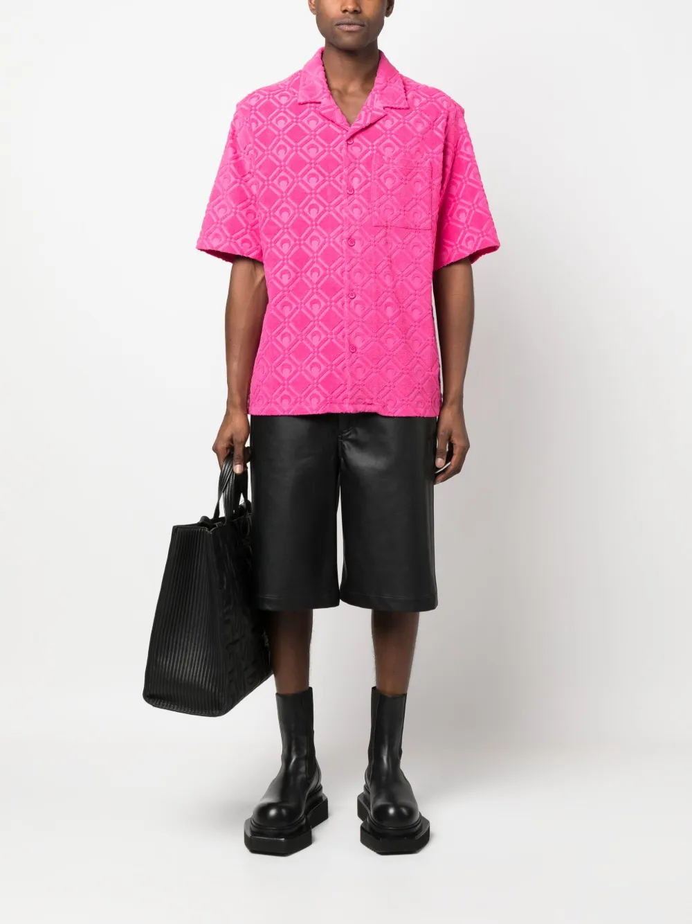 Marine Serre Oversized overhemd - Roze