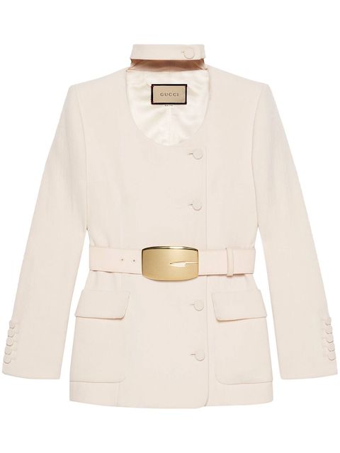 Gucci belted wool crêpe jacket