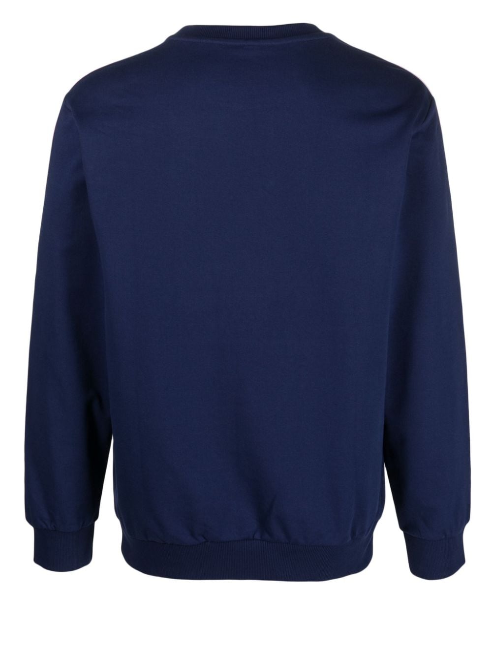 Shop Moschino Logo-print Crew-neck Sweatshirt In Blue