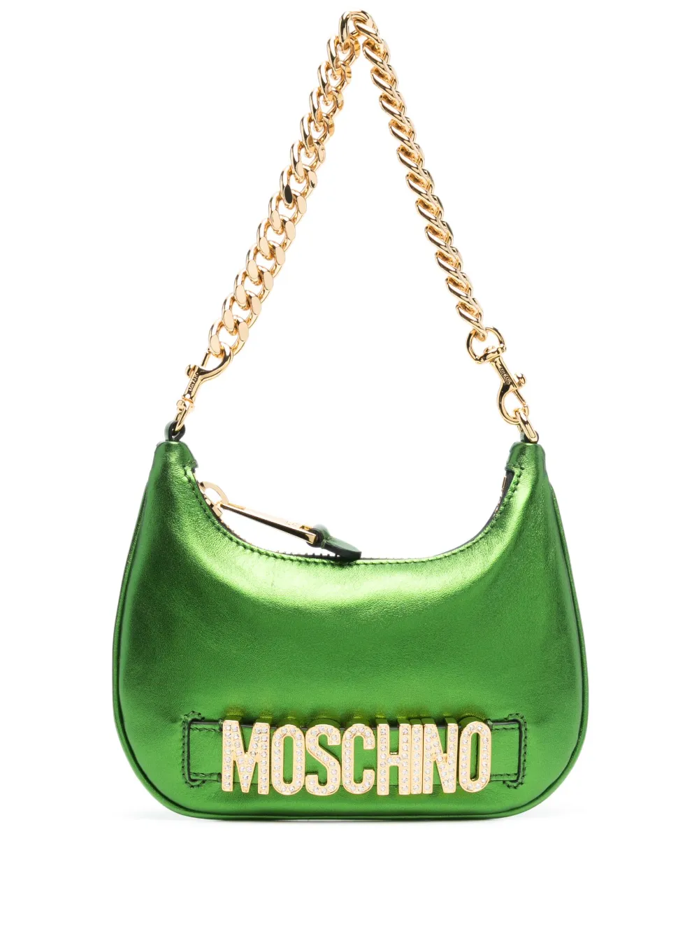 Moschino logoplaque Leather Shoulder Bag Farfetch