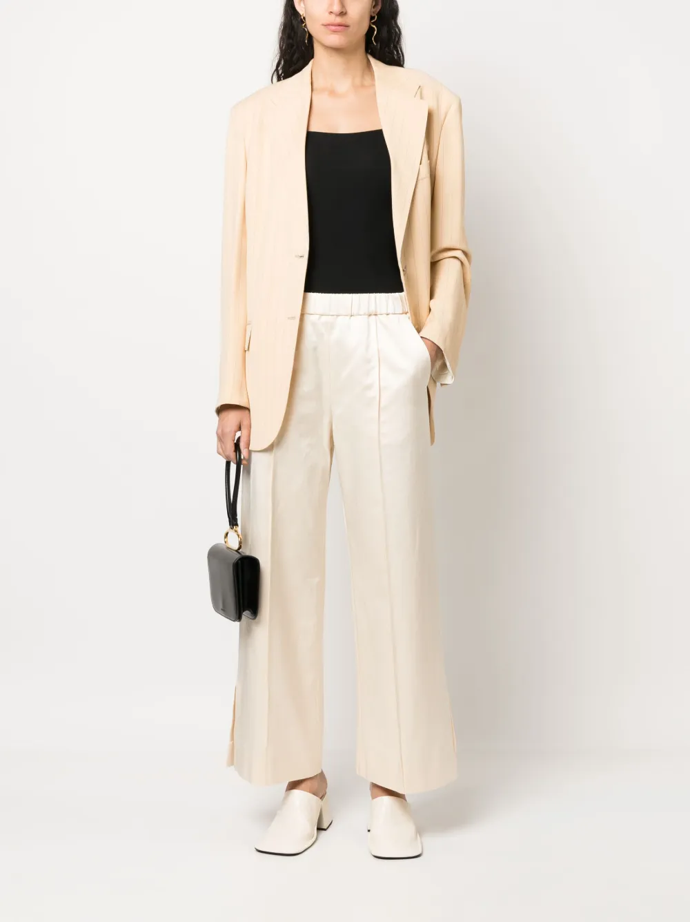 Jil Sander Broek met zijsplit - Beige