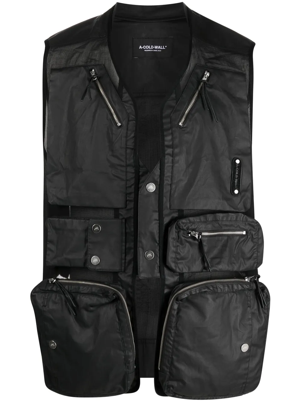 A-COLD-WALL* panelled utility vest - Black