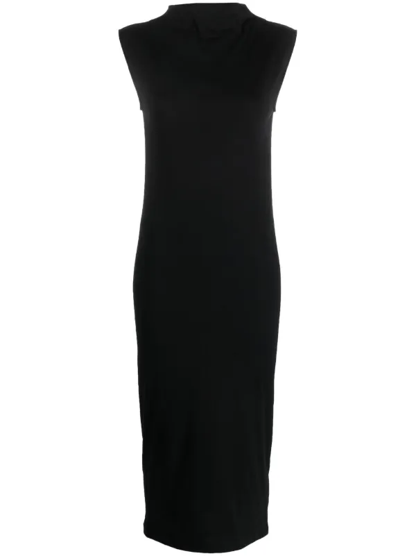 ARMARIUM Fitted Sleeveless Midi Dress | Black | FARFETCH GE
