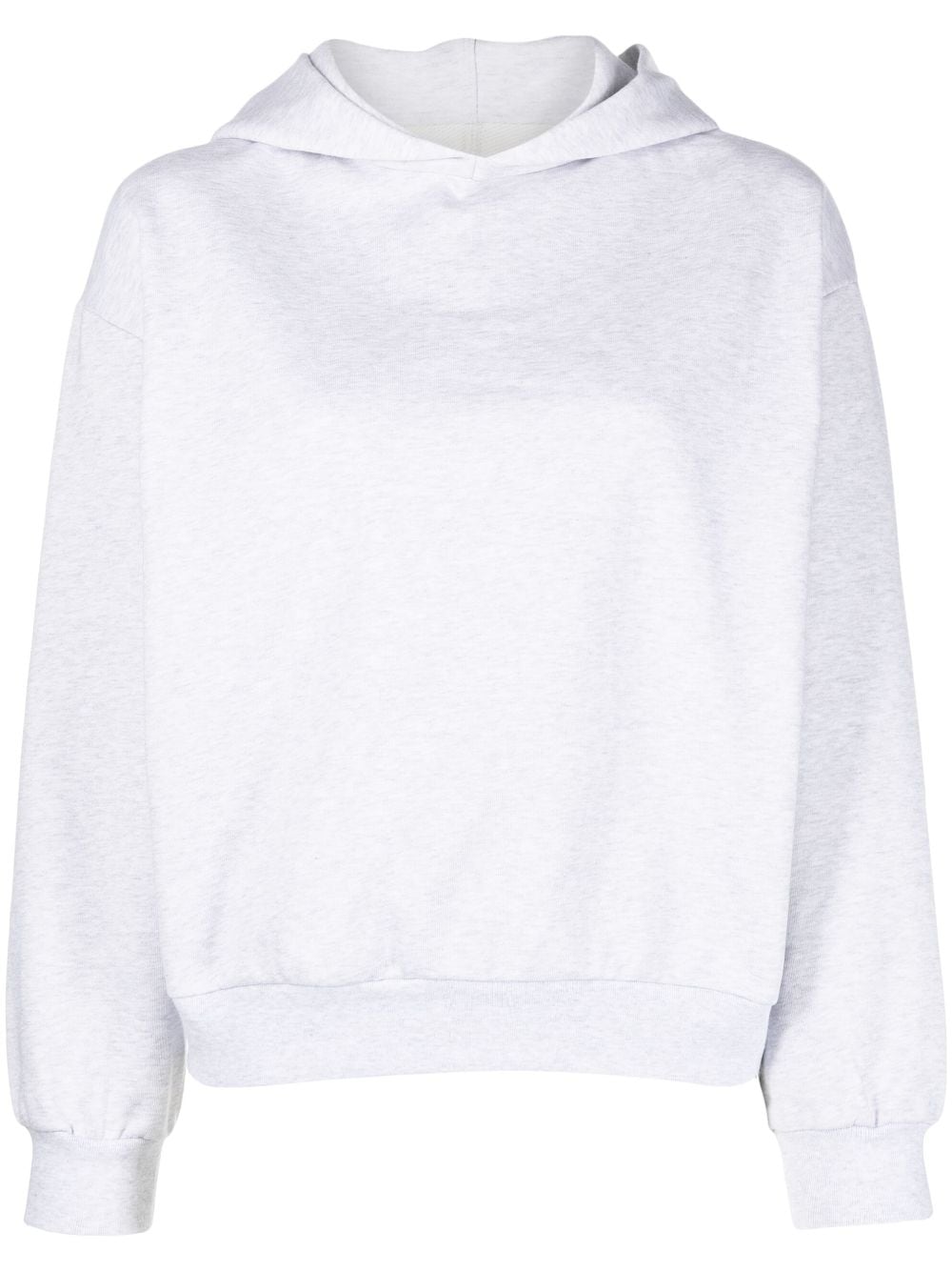 Shop Armarium Logo-patch Cotton Hoodie In Grey