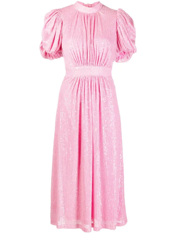 rotate birger christensen pink sequin dress ROTATE BIRGER CHRISTENSEN - SEQUINED DRESS