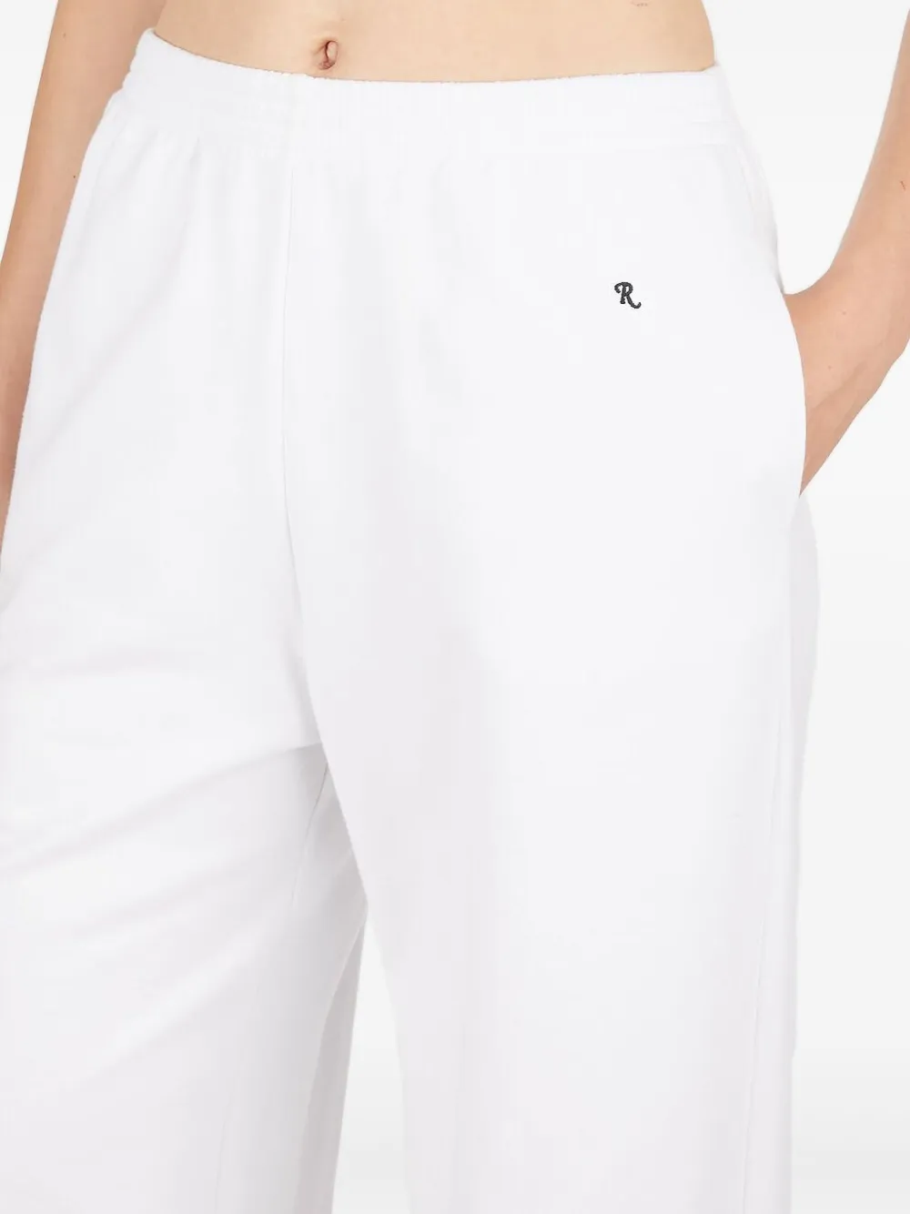 Raf Simons Logo-embroidered Track Pants In White