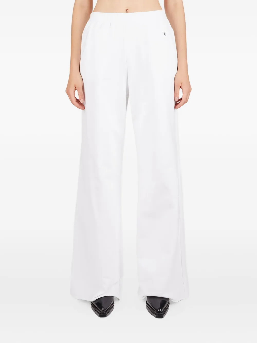 Raf Simons Trainingsbroek met geborduurd logo Wit