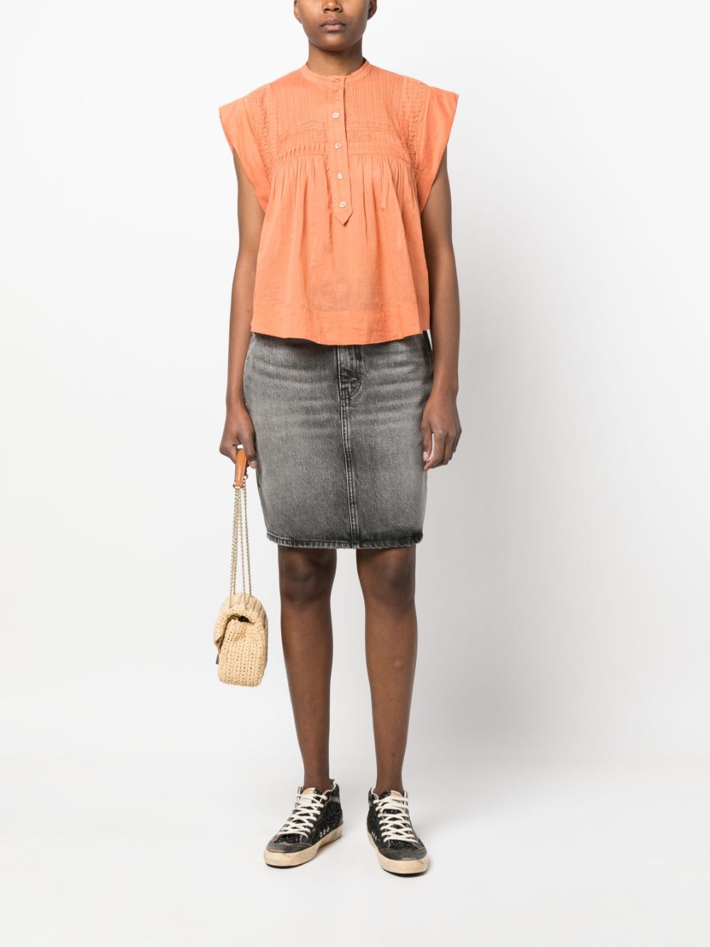 MARANT ÉTOILE Geplooide blouse - Oranje