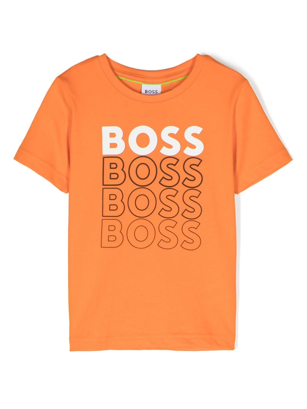 Bosswear Kids' Logo-print Stretch-cotton T-shirt In Orange