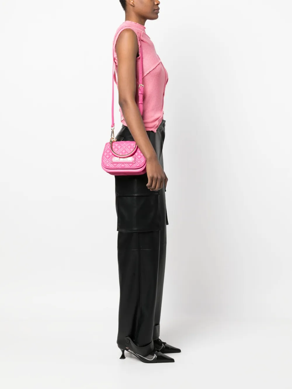 Love Moschino Gewatteerde shopper - Roze
