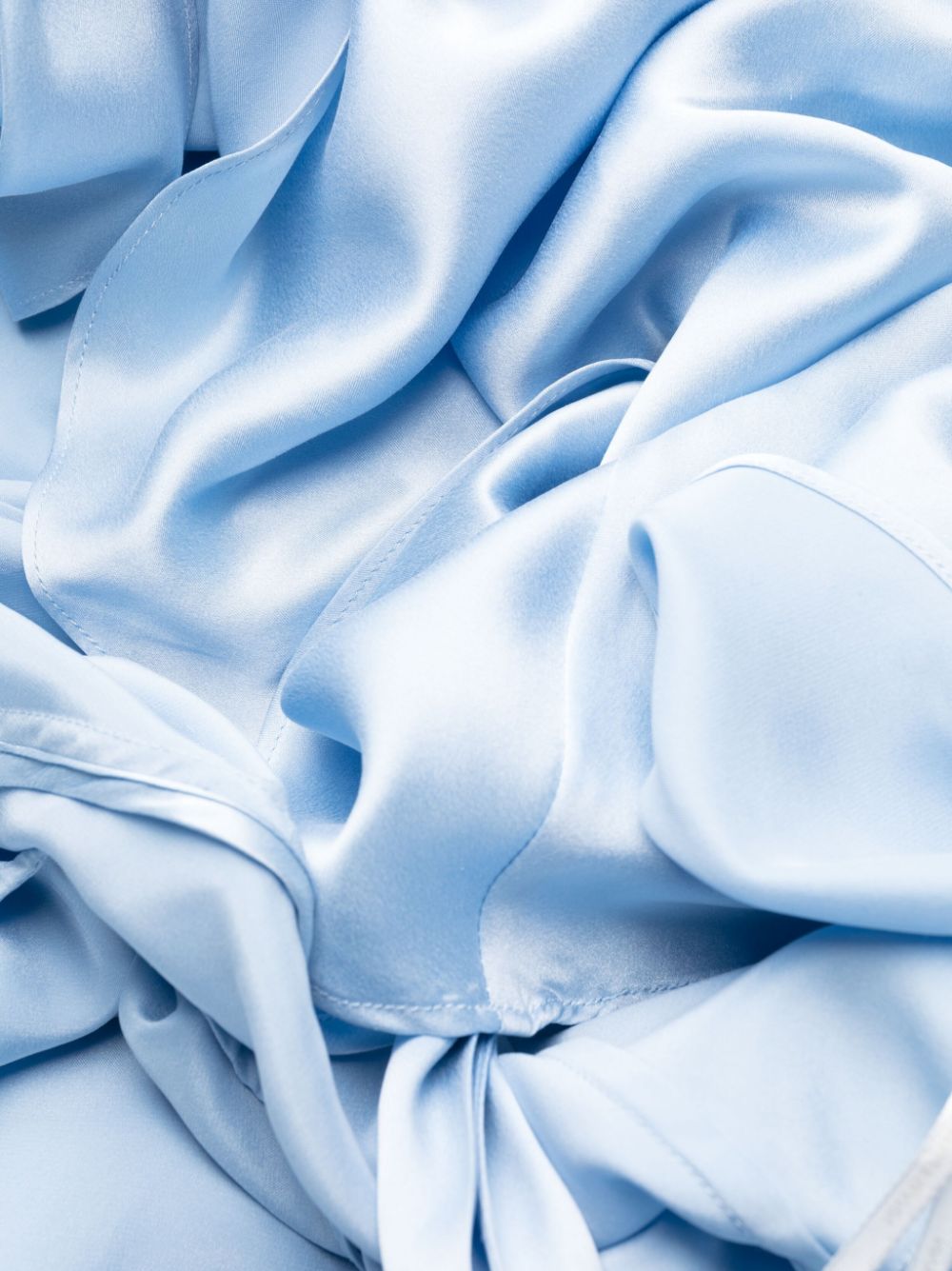 Shop Zimmermann Silk Belted Wrap Dress In Blue