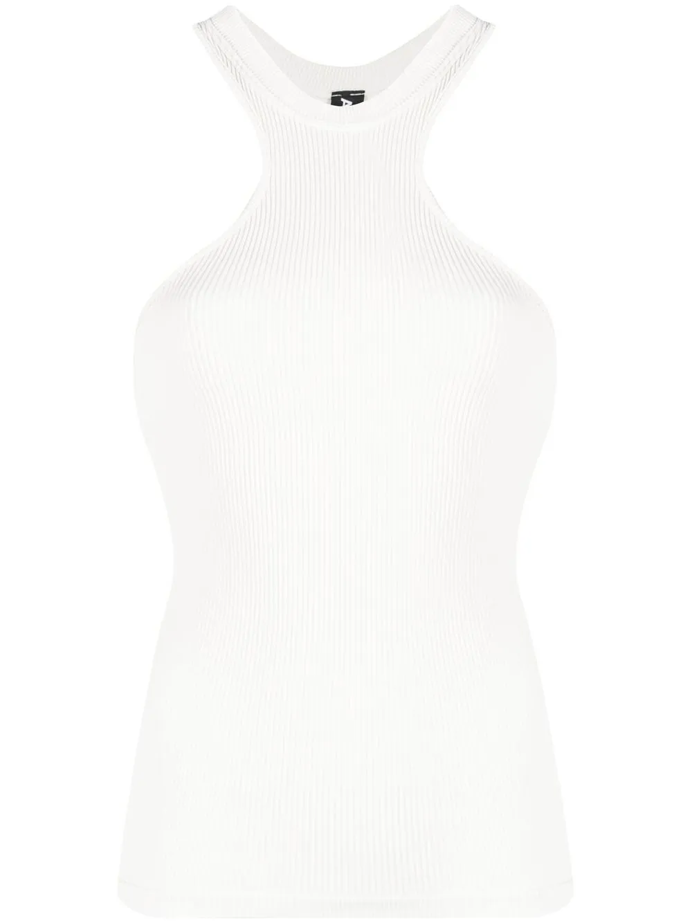 Andreädamo Ribbed Tank Top In White