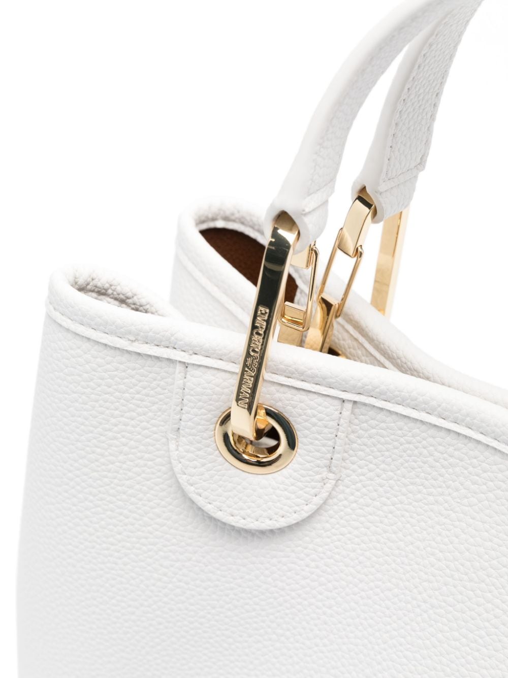 Shop Emporio Armani Logo-strap Tote Bag In Weiss