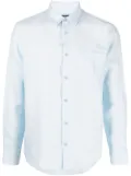 A.P.C. long-sleeved linen shirt - Blue