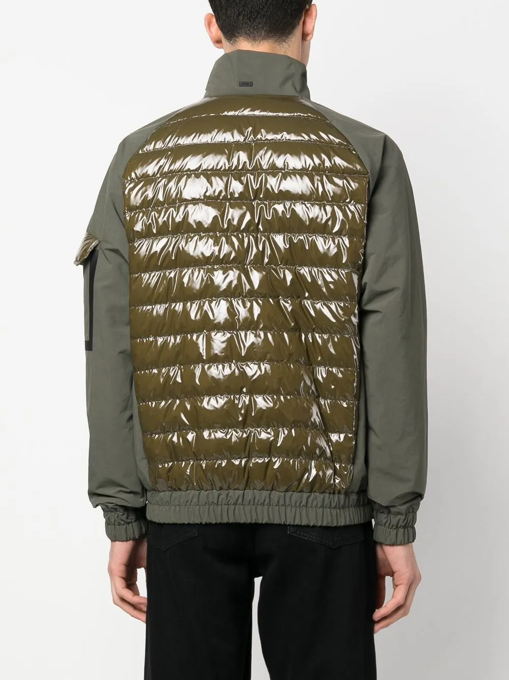 Herno Feather Down Zip-up Jacket In Grün