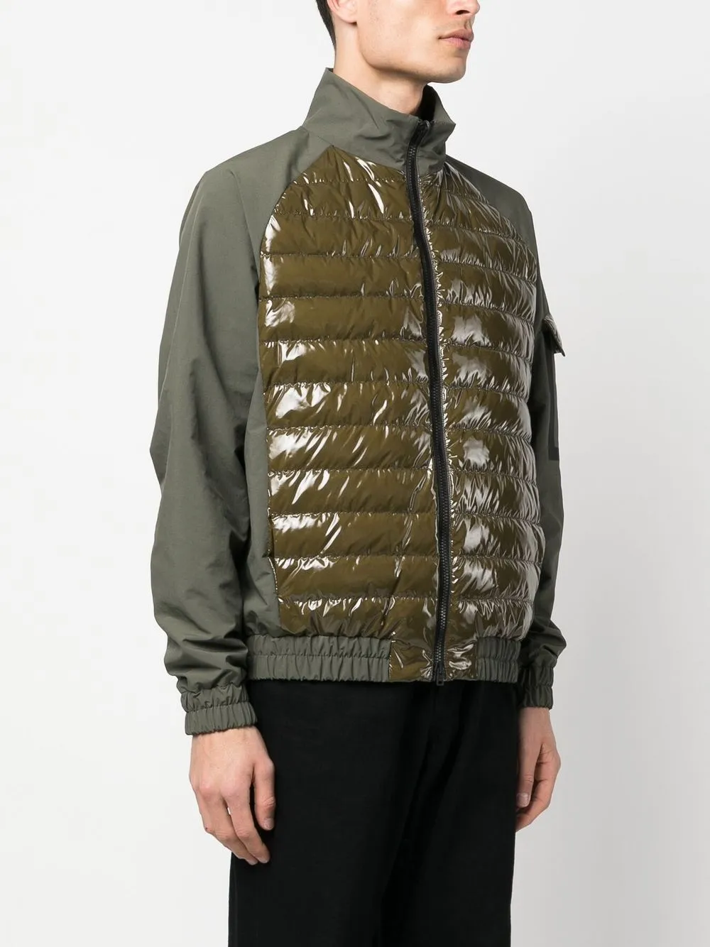 Herno Feather Down Zip-up Jacket In Grün