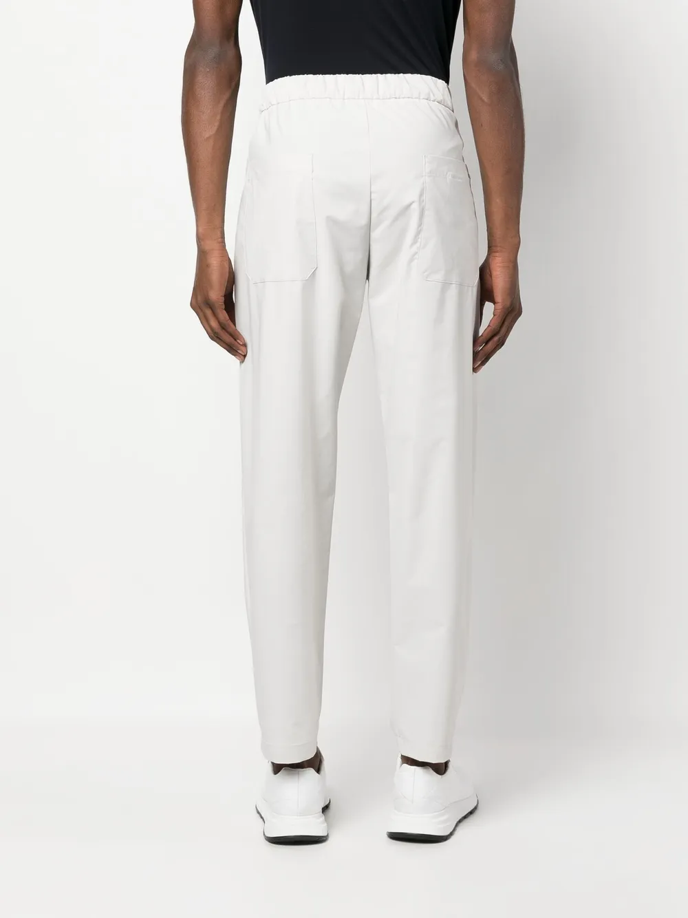 Herno Straight-leg Drawstring Trousers In Neutrals