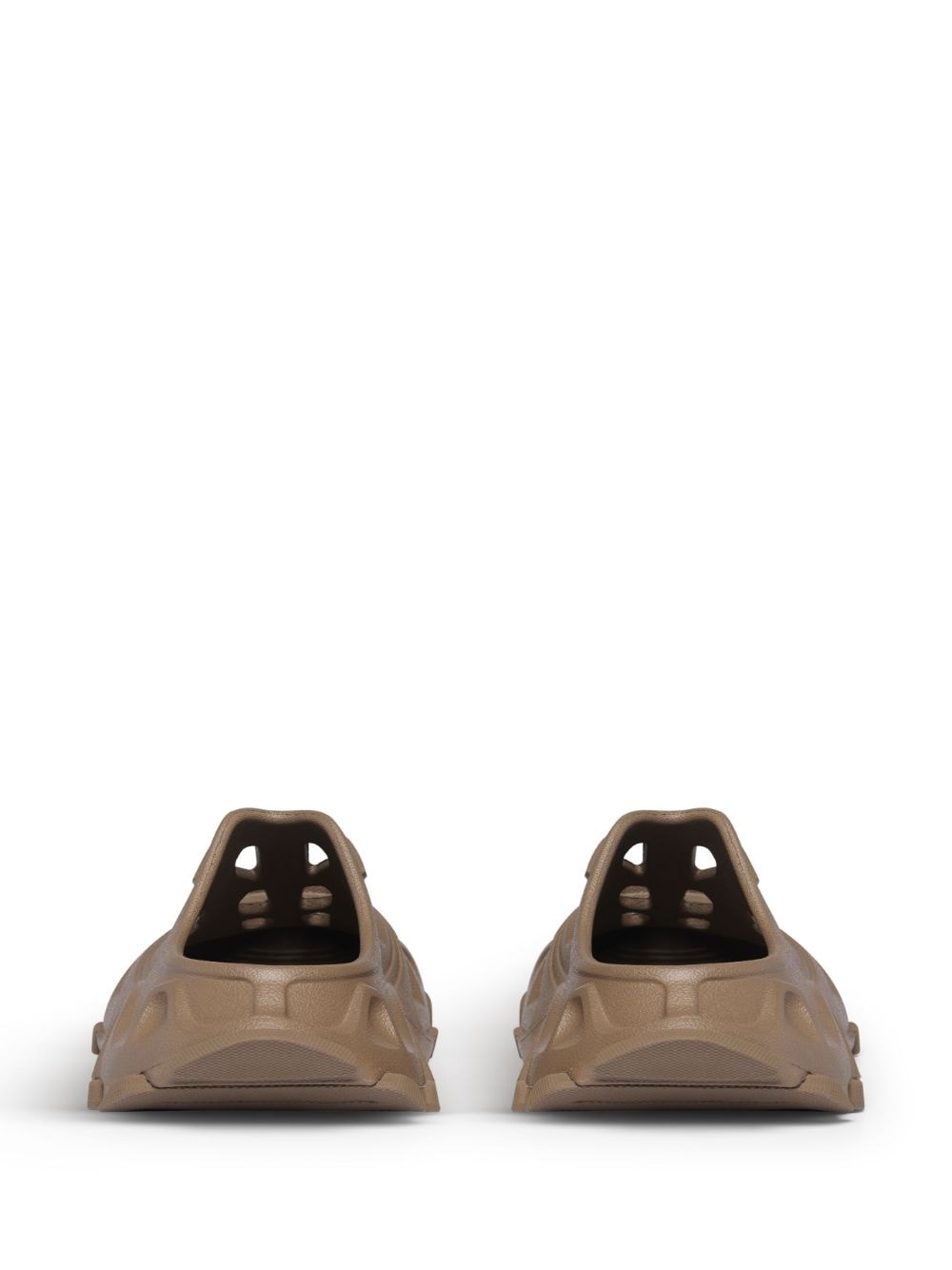 Shop Balenciaga Hd Cut-out Mules In Brown