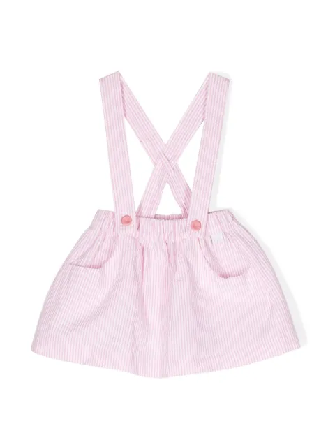 Il Gufo candy-stripe brace-detail shorts