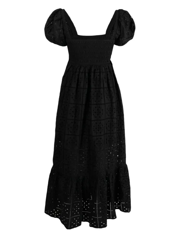 Broderie shop black dress