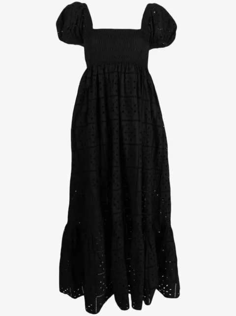GANNI broderie anglaise organic-cotton maxi dress