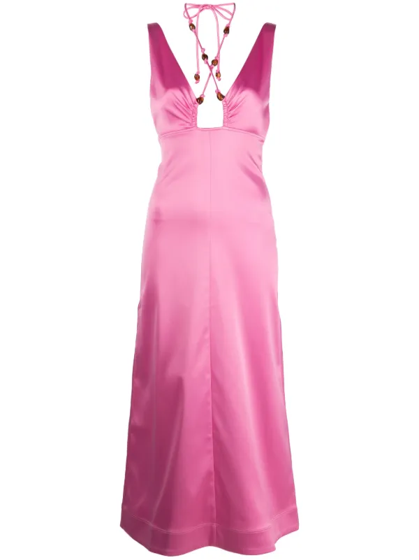 ganni pink washed dress GANNI Pink Washed Denim Dress | Pink