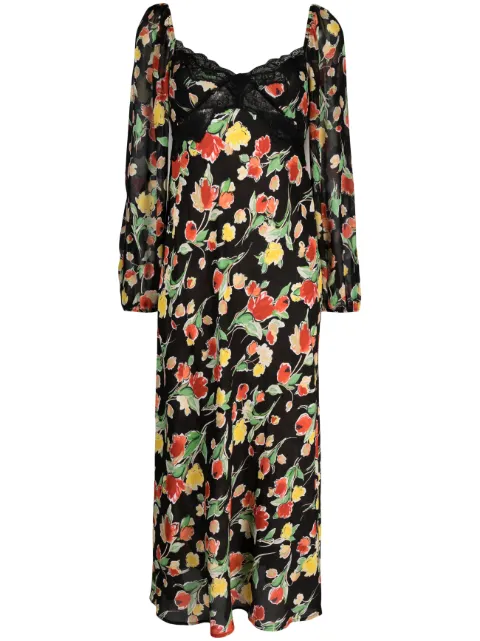 Rixo Thaleena floral-print midi dress