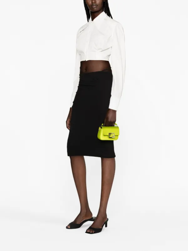 GAUGE81 Dayton Ruched Pencil Skirt | Black | FARFETCH