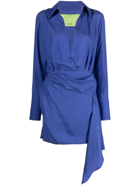 GAUGE81 robe-chemise Gravia à design drapé