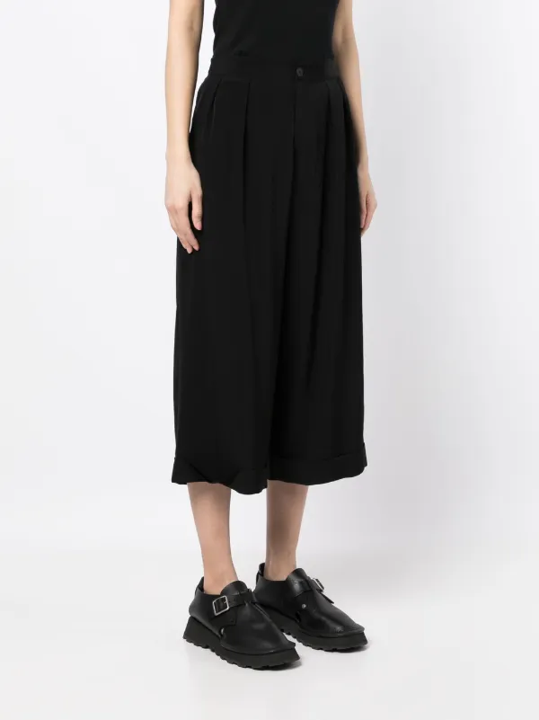 Yohji Yamamoto クロップド サルエルパンツ | ブラック | FARFETCH JP 