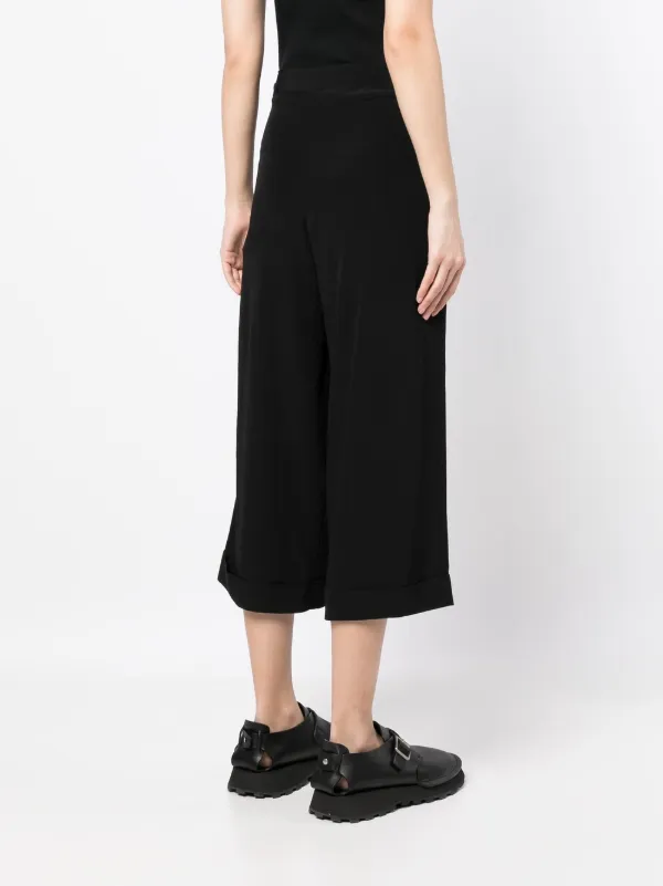 Yohji Yamamoto クロップド サルエルパンツ | ブラック | FARFETCH JP 