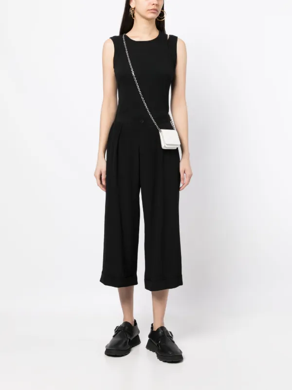 Yohji Yamamoto クロップド サルエルパンツ | ブラック | FARFETCH JP 