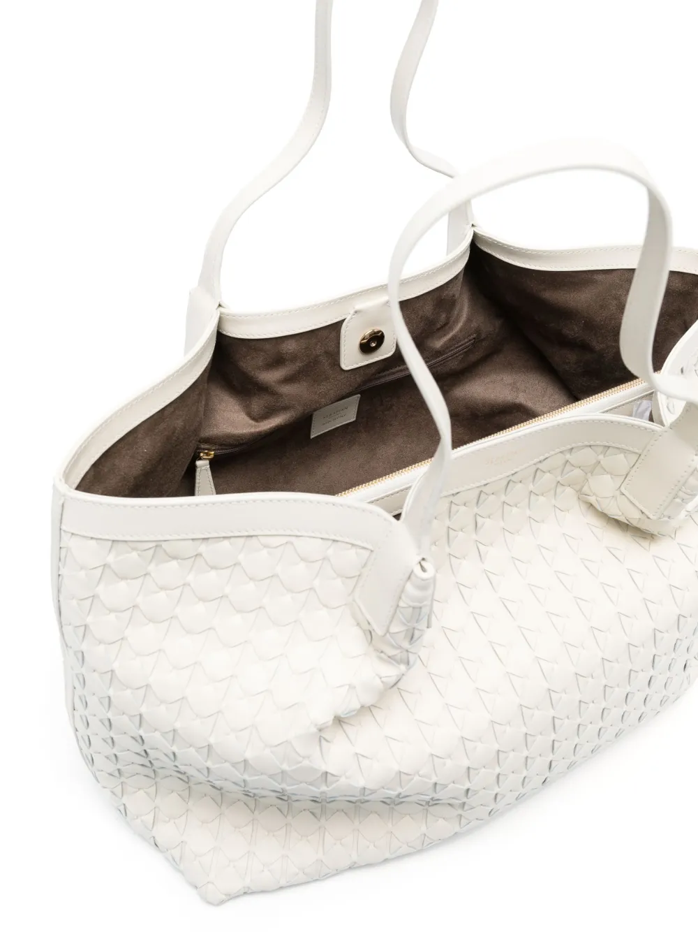 Serapian Textured Shoulder Bag In Nude