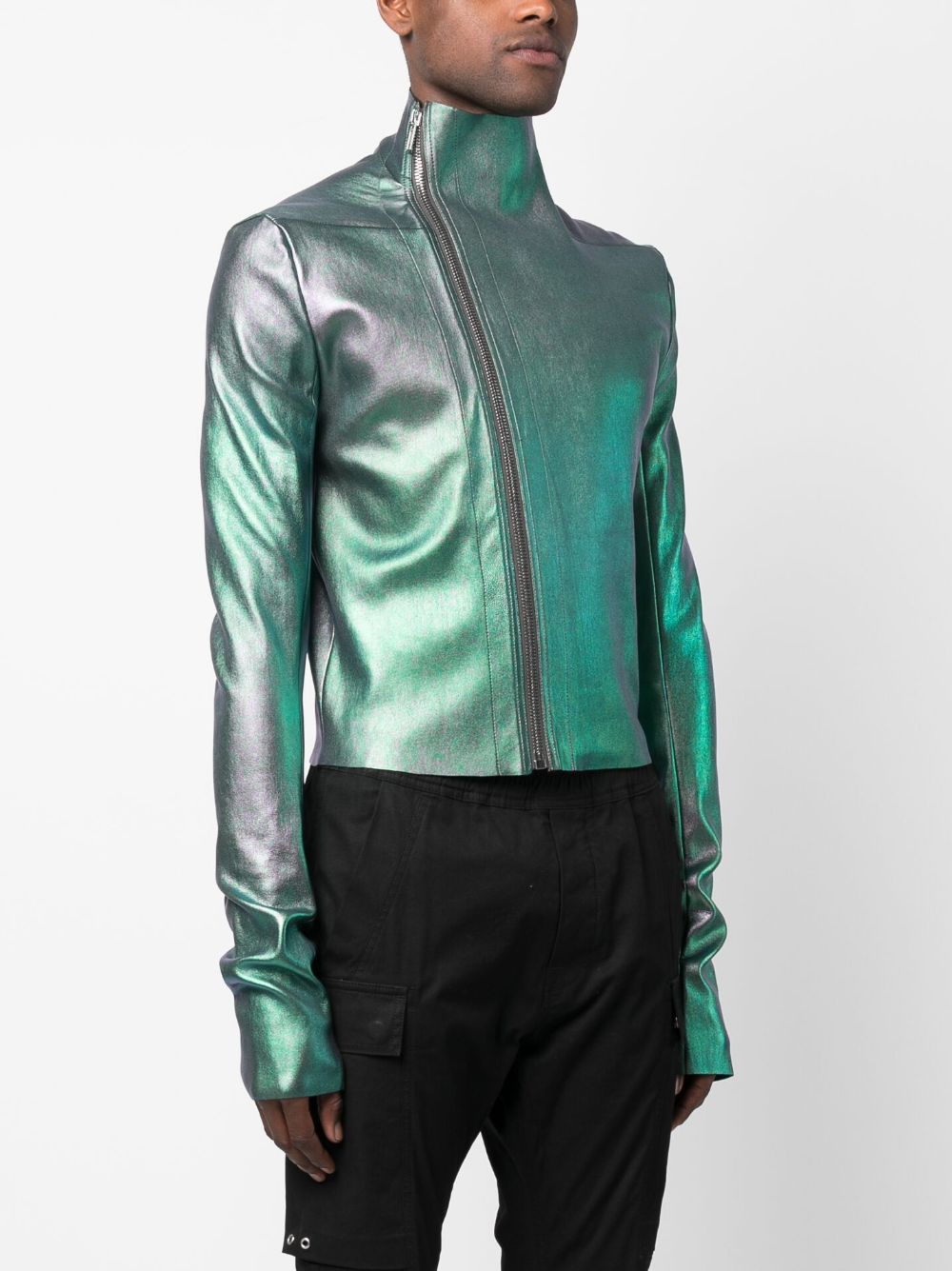 Iridescent on sale leather jacket