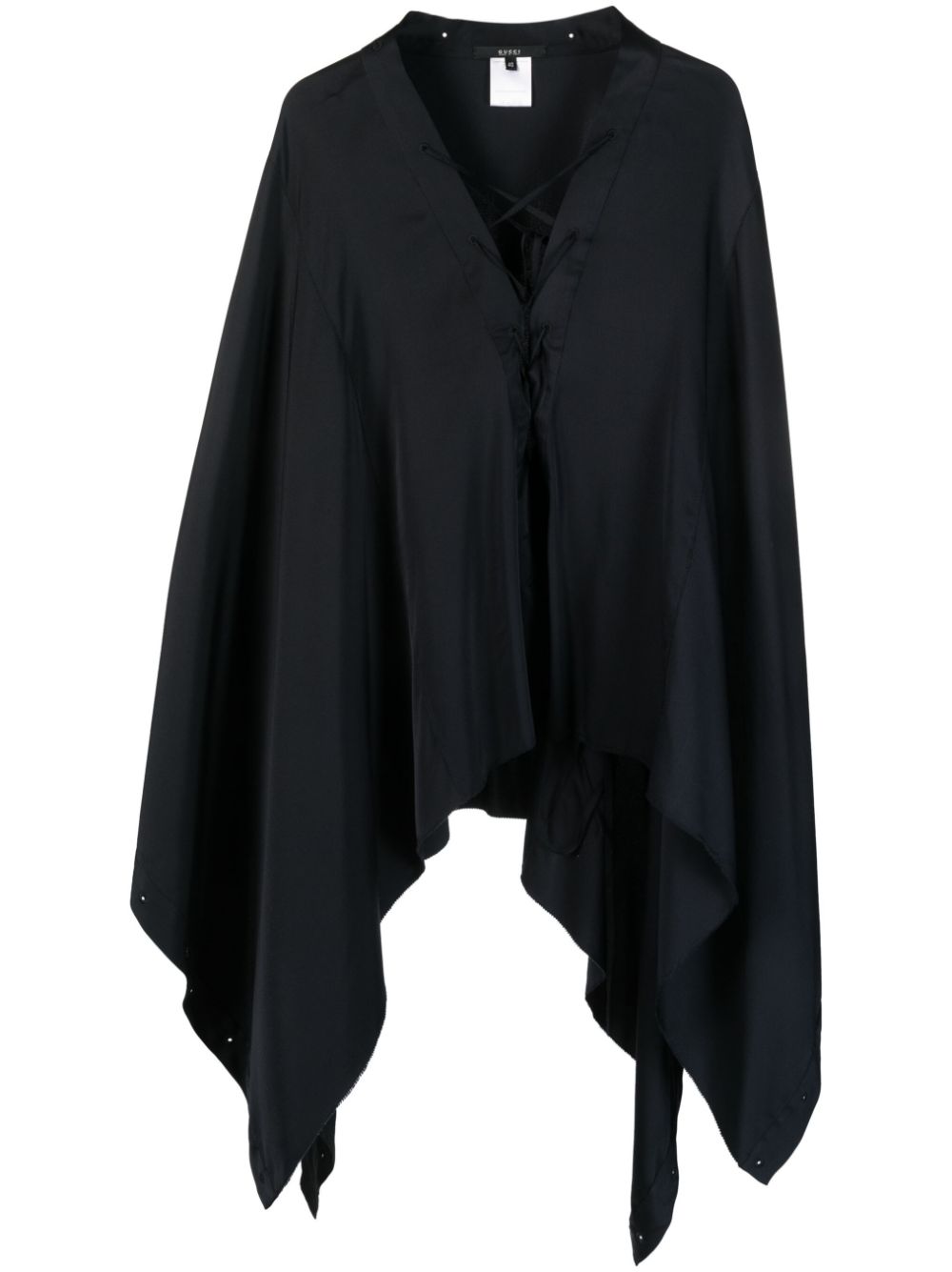 Gucci Pre-Owned 2000s cape design silk blouse
