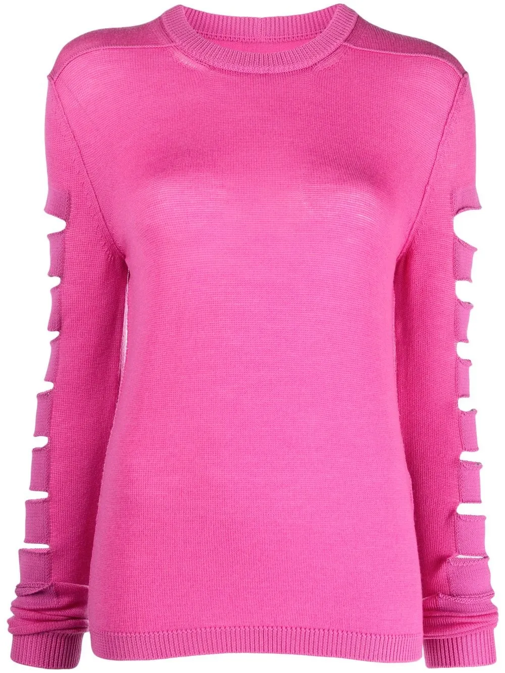 Rick Owens Biker Level Spartan Rib Sweater In Pink